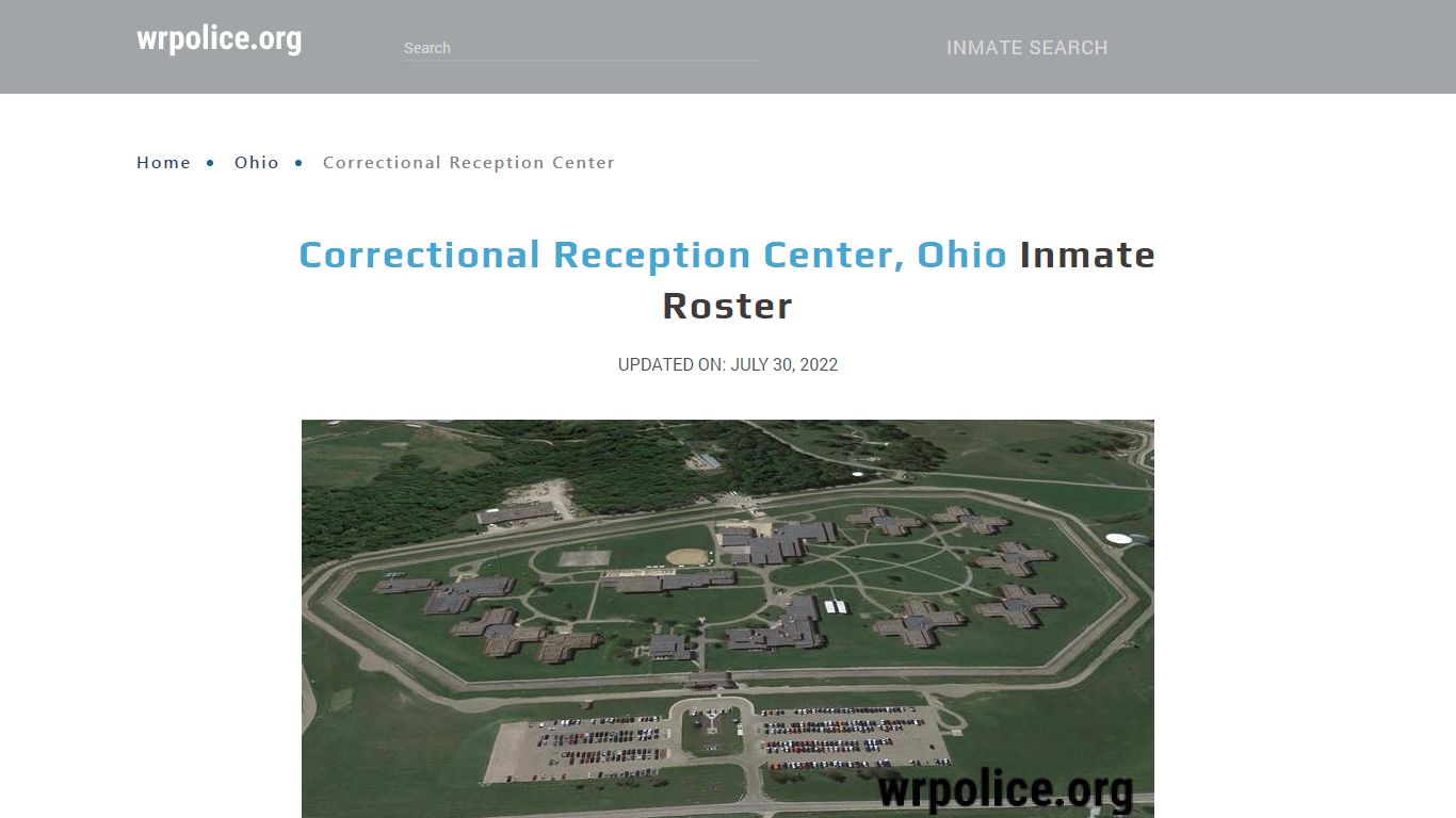 Correctional Reception Center, Ohio - Inmate Locator